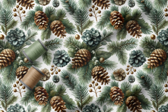 Christmas Seamless Patterns Bundle, Holiday Digital Paper Product Image 4