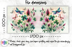 Lucky Clover St Patrick Mug Wrap, Watercolor Floral Shamrock Product Image 3