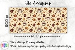 Coffee Lover Mug Wrap Sublimation, Coffee and Cookies Patter Product Image 2