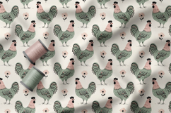 Rustic Rooster Seamless Pattern Collection Farmhouse Style Product Image 2