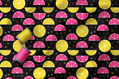 Vibrant Lemon Seamless Patterns, Neon Citrus Digital Paper Product Image 4