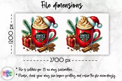 Christmas Coffee Mug Wrap Sublimation, Santa's Latte PNG Product Image 2