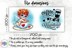 Funny Cupid Mug Wrap, Valentine&#039;s Day Mug Wrap Design Product Image 2