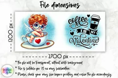 Funny Cupid Mug Wrap, Valentine's Day Mug Wrap Design Product Image 2