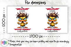 Sarcastic Mug Wrap Sublimation, Grumpy Duck Mug PNG Product Image 2