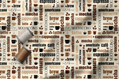 Coffee Lover Seamless Pattern, Coffeehouse Typography Product Image 3