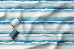 Ocean Blue Stripes Seamless Pattern, Coastal Digital Paper Product Image 3