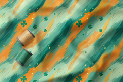 St Patrick Seamless Patterns, Shamrocks and Brushstroke Product Image 3