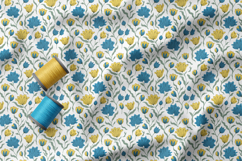 Scandinavian Folk Floral Seamless Patterns, Nordic Flowers Product Image 5