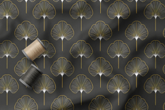 Art Deco Ginkgo Floral Seamless Patterns, Modern Floral Product Image 3
