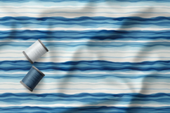 Ocean Blue Stripes Seamless Pattern, Coastal Digital Paper Product Image 4