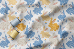 Playful Easter Bunny Seamless Patterns Product Image 4