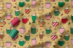 Christmas Cocoa and Cookies Seamless Doodle Patterns Product Image 4