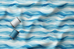 Ocean Blue Stripes Seamless Pattern, Coastal Digital Paper Product Image 5