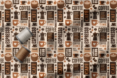 Coffee Lover Seamless Pattern, Coffeehouse Typography Product Image 5