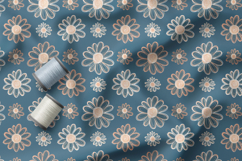 Daisies Seamless Patterns, Minimal Boho Floral Digital Paper Product Image 3