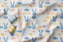Playful Easter Bunny Seamless Patterns Product Image 5