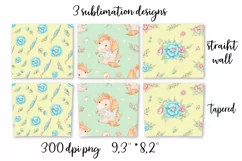 Unicorns sublimation design. Skinny tumbler wrap design. Product Image 2