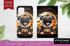Pug Dog Phone Case PNG Halloween Case PNG Sublimation Product Image 1
