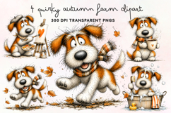 Quirky Autumn Farm Clipart PNG Product Image 1