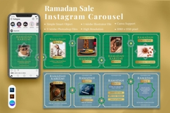 Ramadan Sale Instagram Carousel &amp; Canva Template Product Image 1