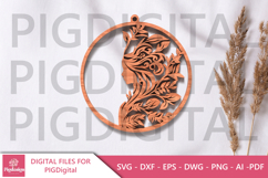 Laser Cut Tree &amp; Woman Ornament SVG Bund Product Image 2