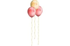 Set of realistic festive balloons. EPS, PNG, JPG Product Image 8