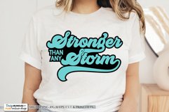 Stronger Than Any Storm SVG | Inspirational Quote Product Image 1