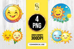 Cute Sun clipart sublimation png Product Image 1