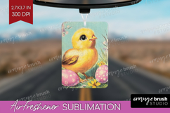 Retro Easter Air Freshener PNG - Easter PNG Sublimation Product Image 1