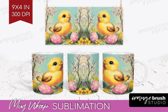 Retro Easter Mug Wrap - Easter Mug PNG Sublimation Product Image 1
