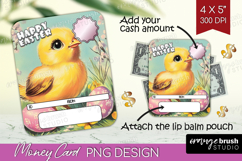 Happy Easter Money Card PNG - Retro Easter Money Card Holder Product Image 1