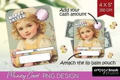 Happy Easter Money Card PNG - Retro Easter Money Card Holder Product Image 1