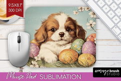 Retro Easter Mouse Pad Sublimation - Easter Mousepad PNG Product Image 1