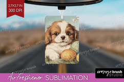 Retro Easter Air Freshener PNG - Easter PNG Sublimation Product Image 1