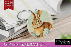 Retro Easter Keychain PNG - Easter Keychain Sublimation Product Image 1