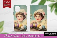 Retro Easter Phone Case PNG - Easter Case PNG Sublimation Product Image 1