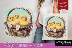 Retro Easter Tote Bag - Easter Tote Bag PNG Sublimation Product Image 1