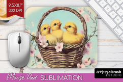 Retro Easter Mouse Pad Sublimation - Easter Mousepad PNG Product Image 1