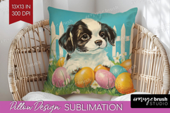 Retro Easter Pillow Sublimation - Easter Pillow Cover PNG Product Image 1