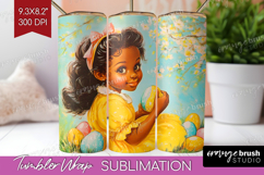 Retro Easter Tumbler Wrap - Easter Tumbler PNG Sublimation Product Image 1