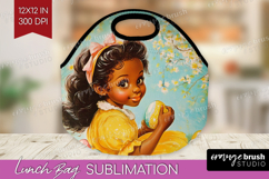 Retro Easter Lunch Bag - Easter Lunch Bug PNG Sublimation Product Image 1
