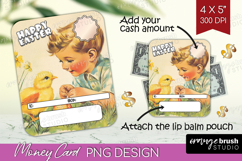 Happy Easter Money Card PNG - Retro Easter Money Card Holder Product Image 1