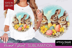 Retro Easter Round Tshirt Background - Easter PNG Product Image 1