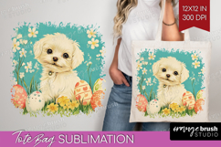 Retro Easter Tote Bag - Easter Tote Bag PNG Sublimation Product Image 1