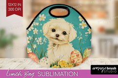 Retro Easter Lunch Bag - Easter Lunch Bug PNG Sublimation Product Image 1