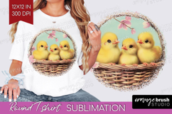 Retro Easter Round Tshirt Background - Easter PNG Product Image 1
