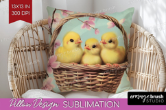 Retro Easter Pillow Sublimation - Easter Pillow Cover PNG Product Image 1