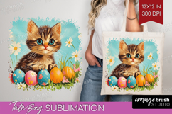 Retro Easter Tote Bag - Easter Tote Bag PNG Sublimation Product Image 1