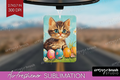 Retro Easter Air Freshener PNG - Easter PNG Sublimation Product Image 1